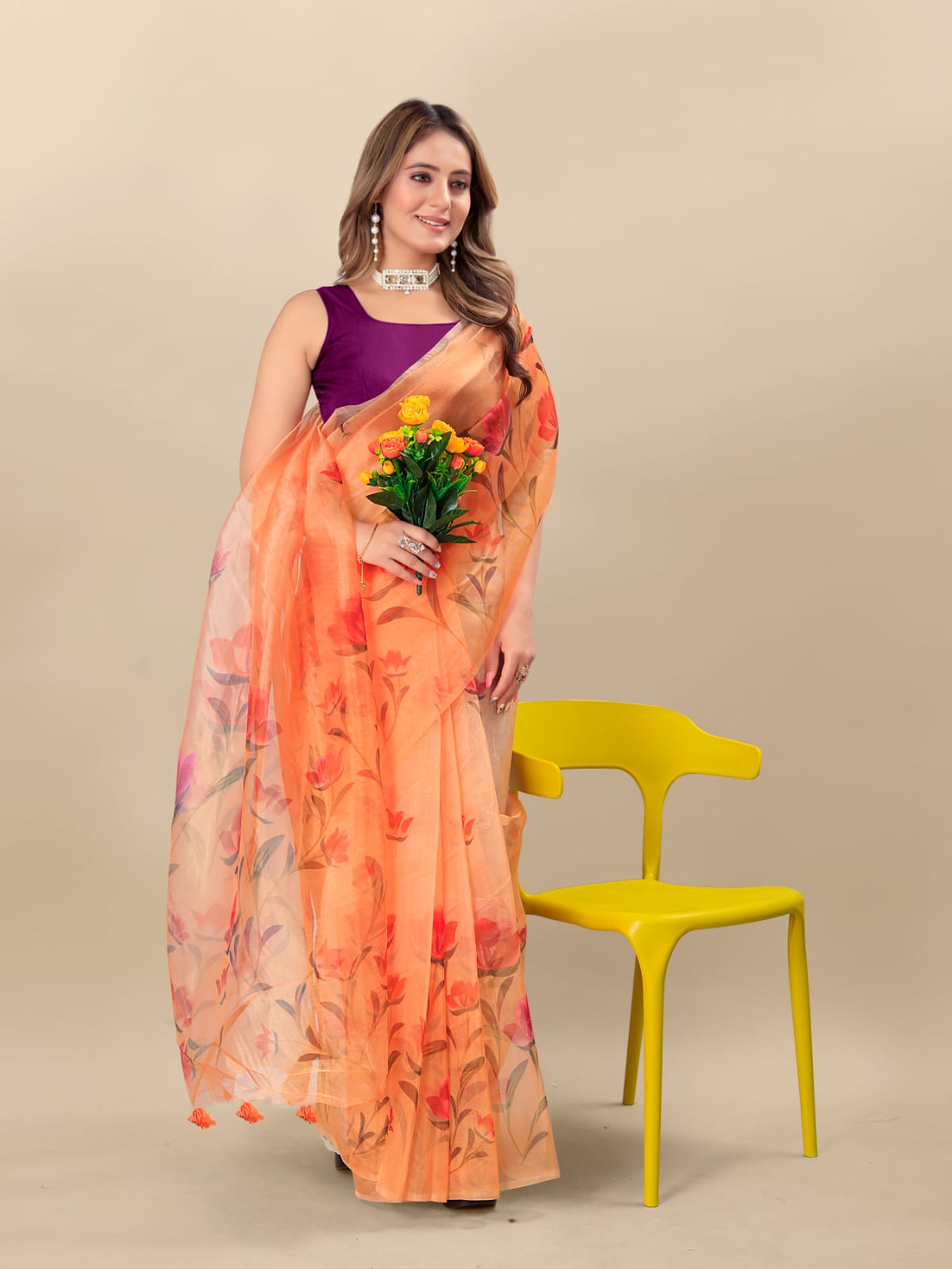 Shree Radha Raman Organza Printed Sarees Catalog